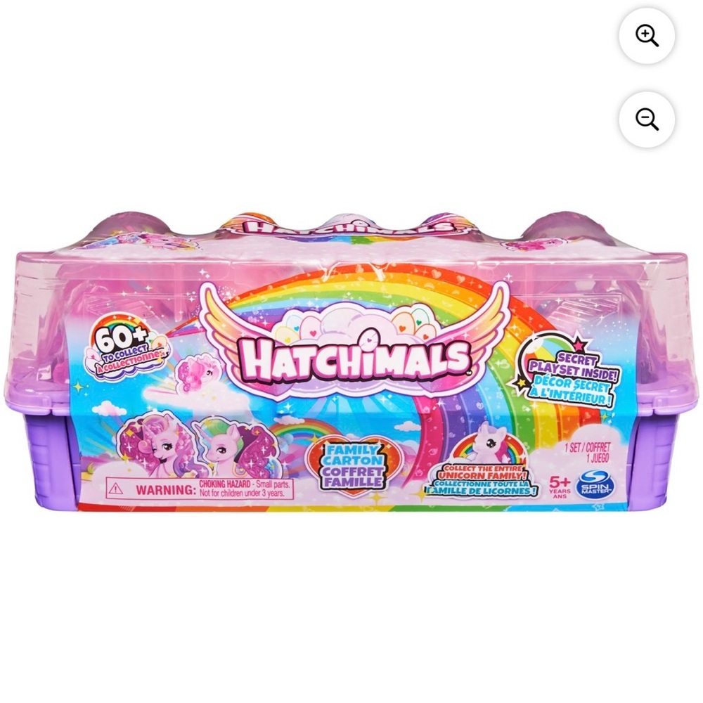 Hatchimals CollEGGtibles, Unicorn Family Carton with Secret Playset